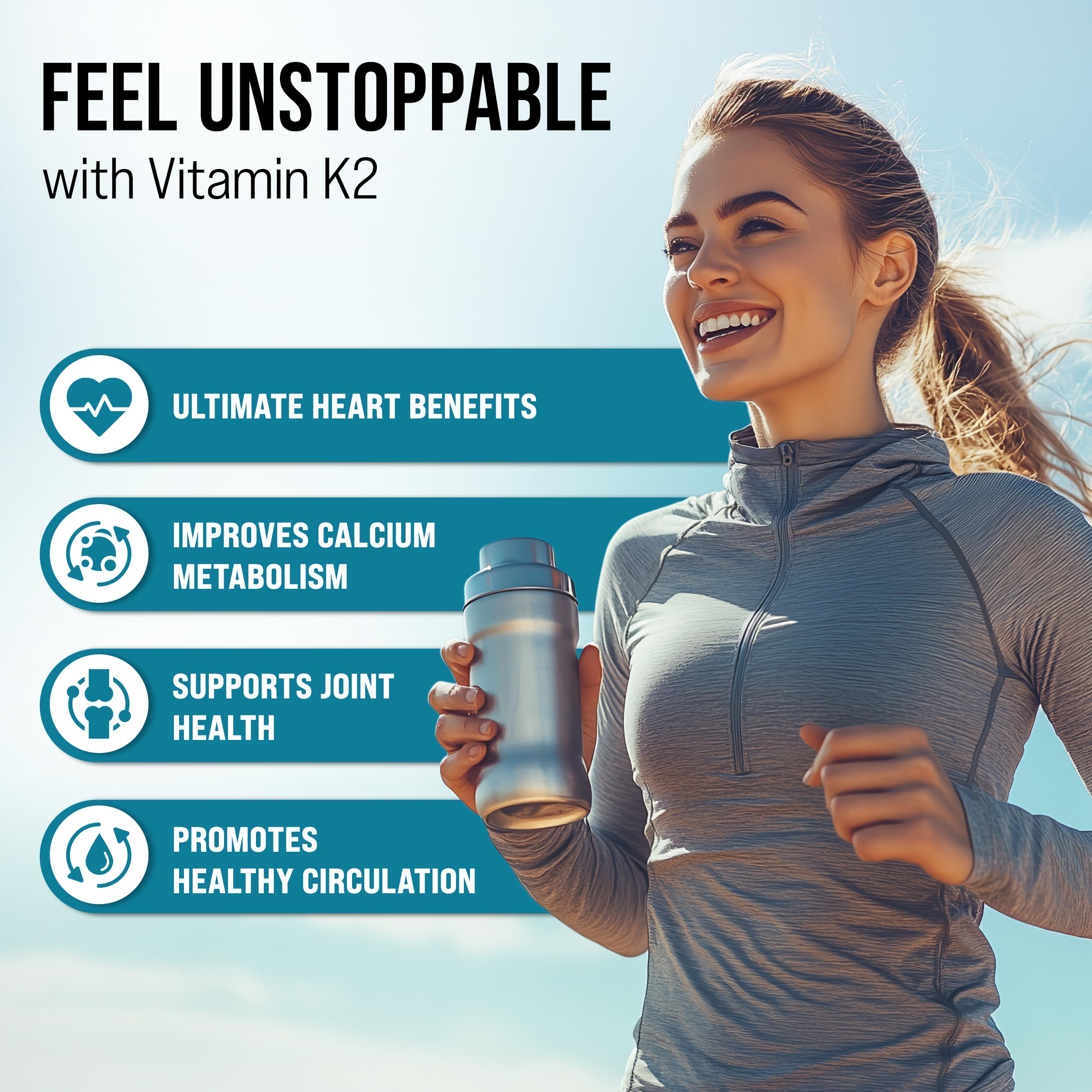 MERRY VITA Vitamin D3 + K2 Softgels side view