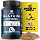 MESS LESS Restore Sleep Supplement capsule front view