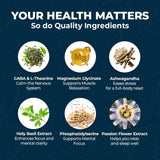MESS LESS Restore Sleep Supplement capsules on a wooden table