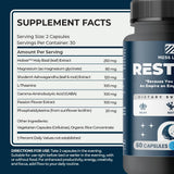 MESS LESS Restore Sleep Supplement with a glass of water