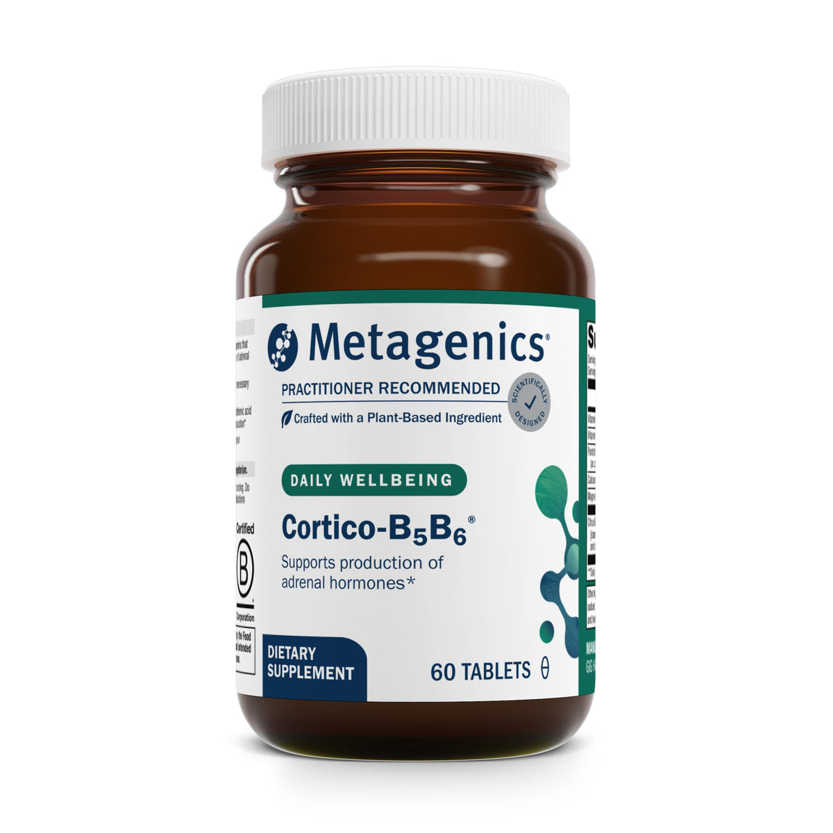 Metagenics Adrenal Extracts supplement bottle front view