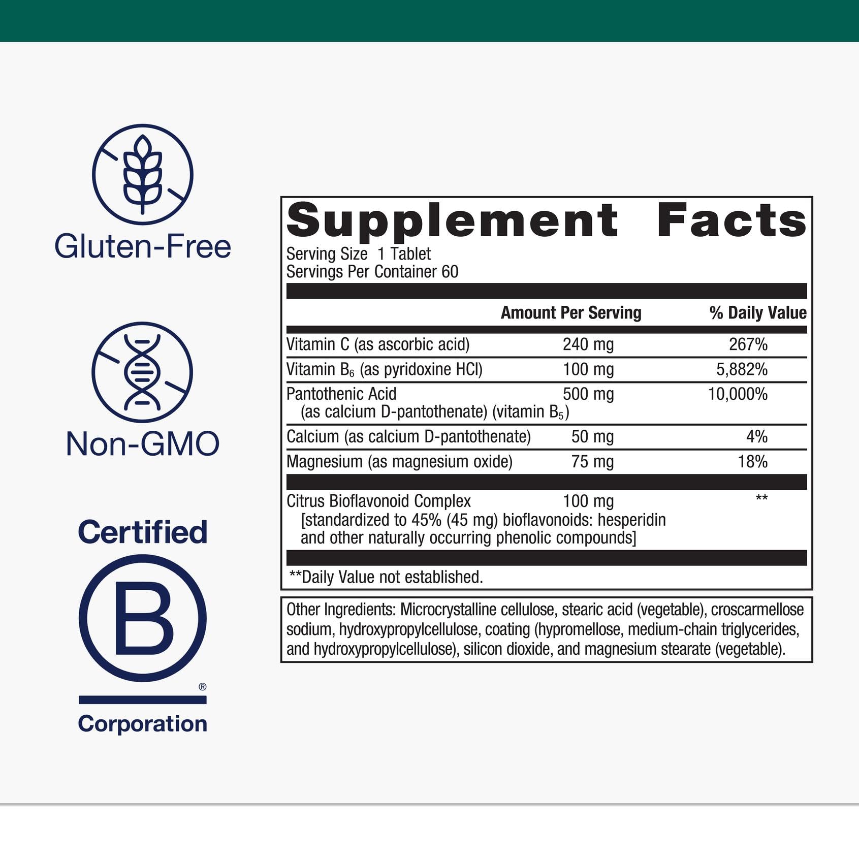 Metagenics Adrenal Extracts supplement ingredients list