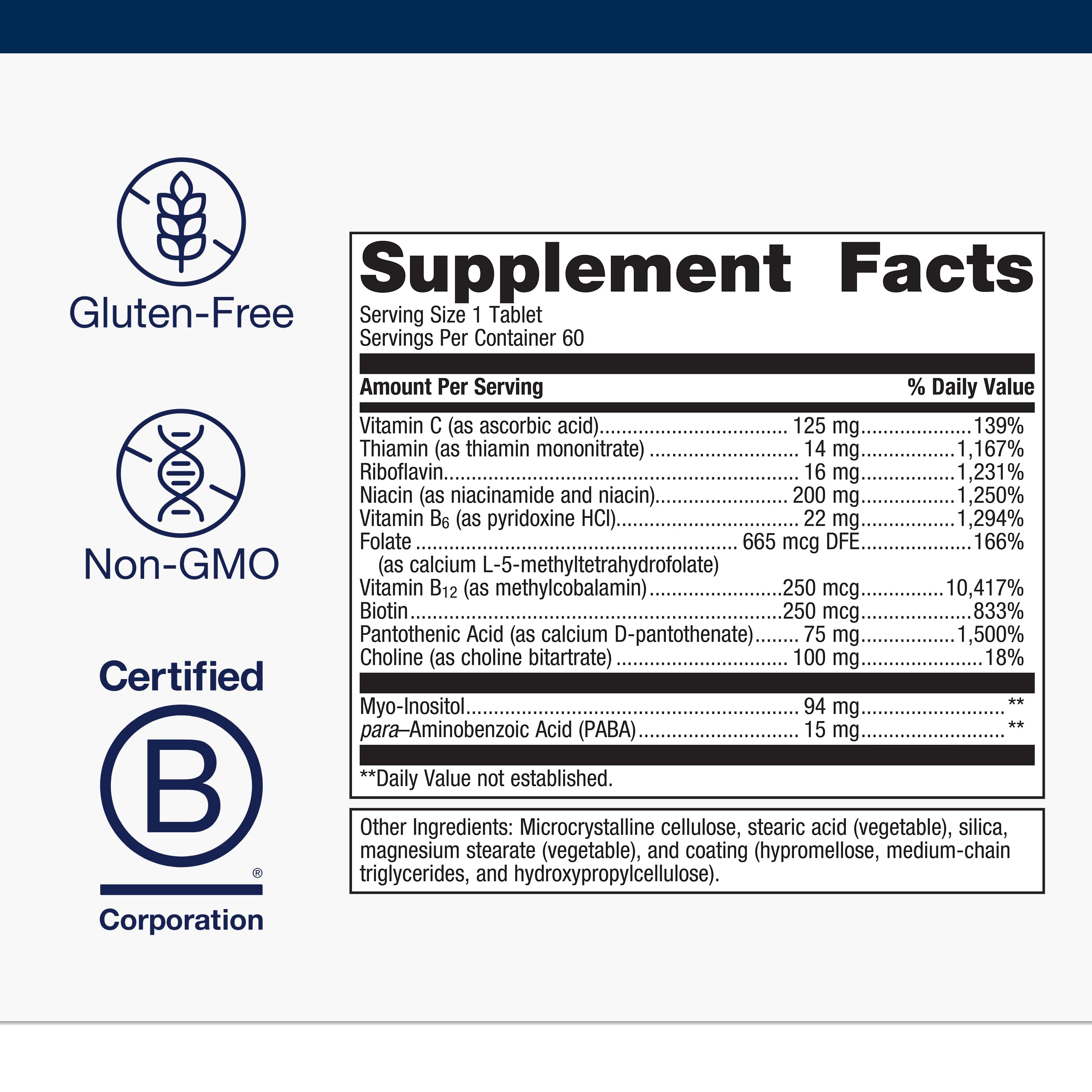 Metagenics B-Complex Supplement 222g capsule close-up