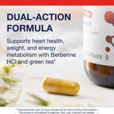 Metagenics Berberine HCl 500mg Vegetarian Capsules back view