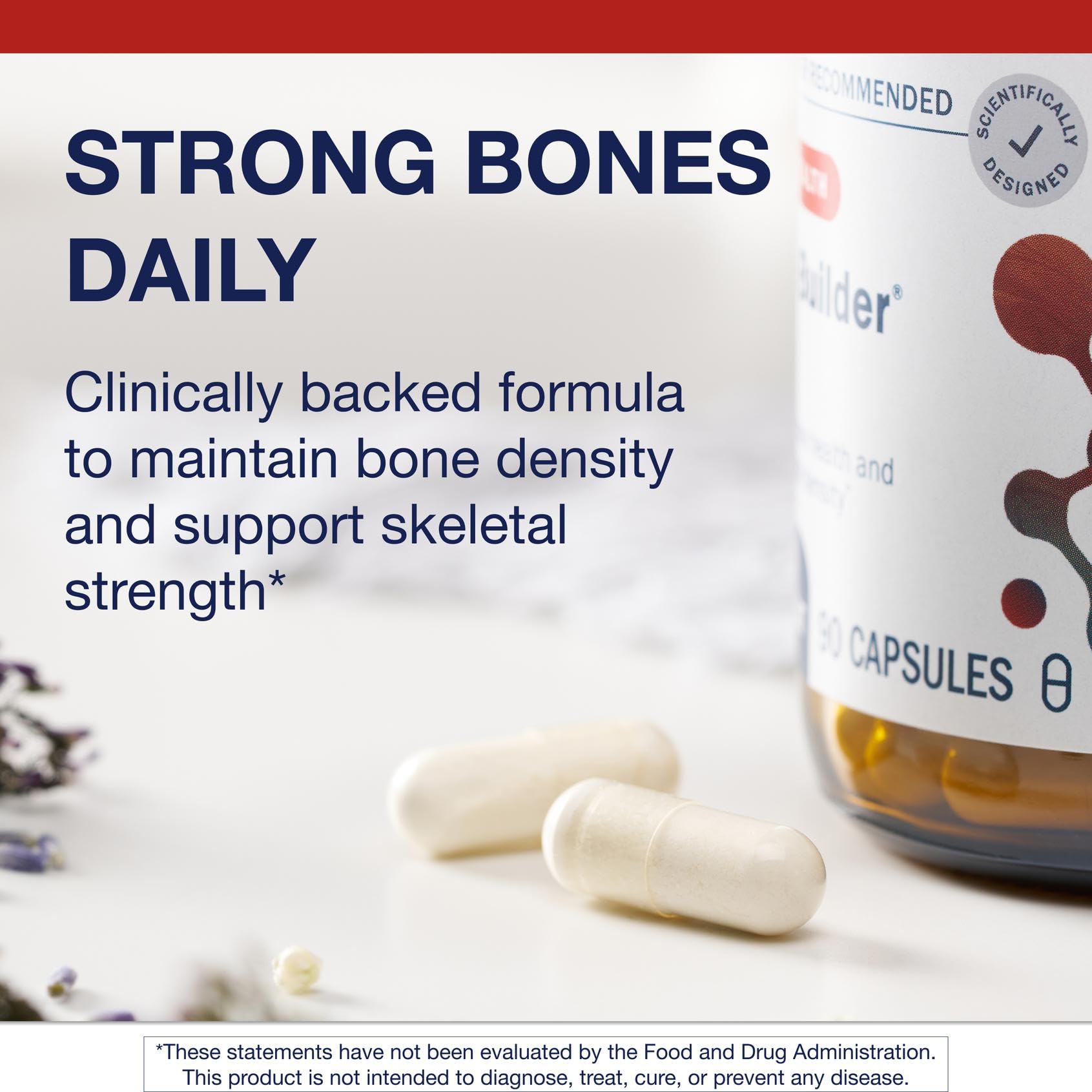 Metagenics Bone Builder Plus Vitamin D3 2000 IU veggie capsules close-up