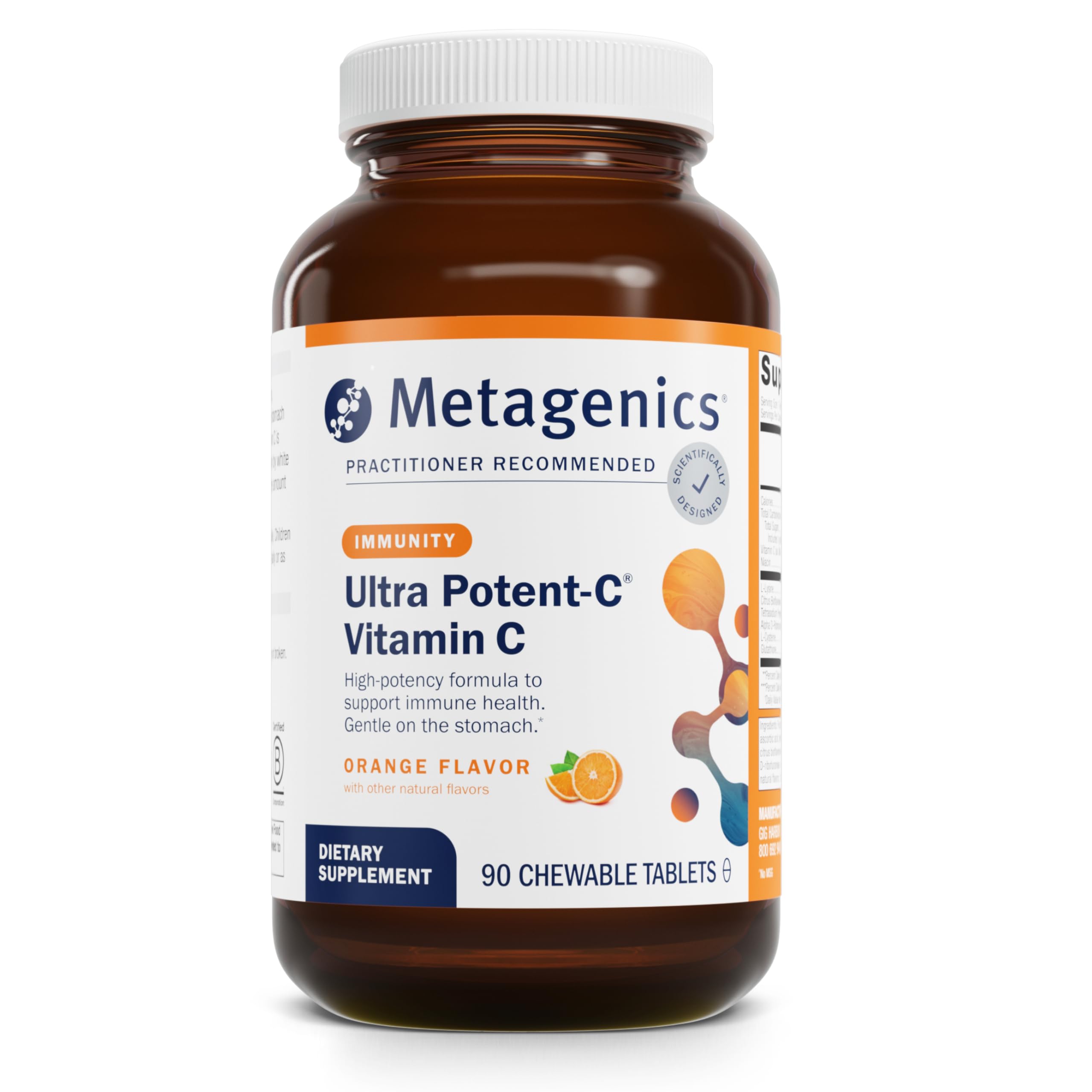 Metagenics Chewable Vitamin C 250mg front view of packaging