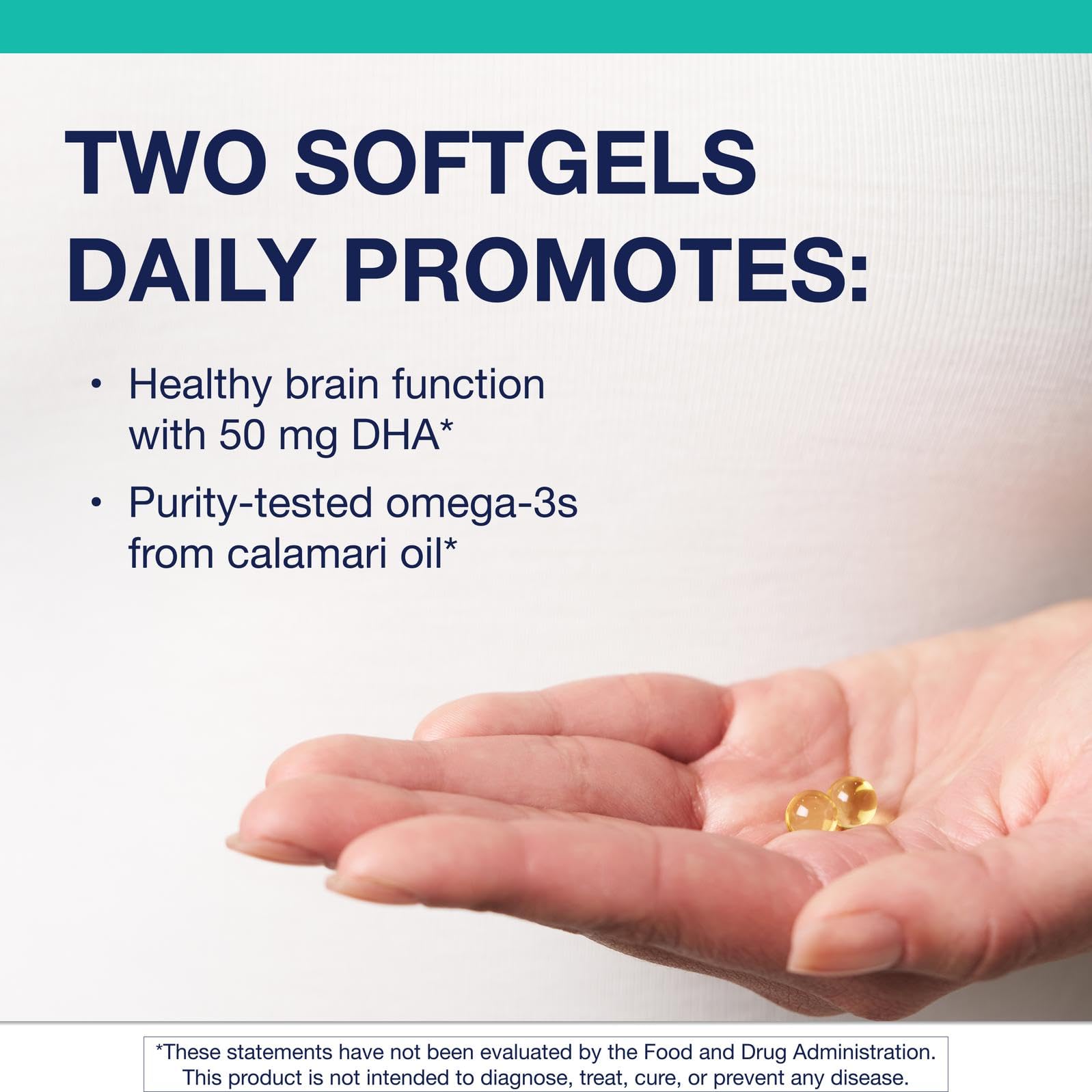 Metagenics DHA Softgels side view showing capsule size