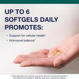 Metagenics Evening Primrose Oil Softgels back view with ingredient list