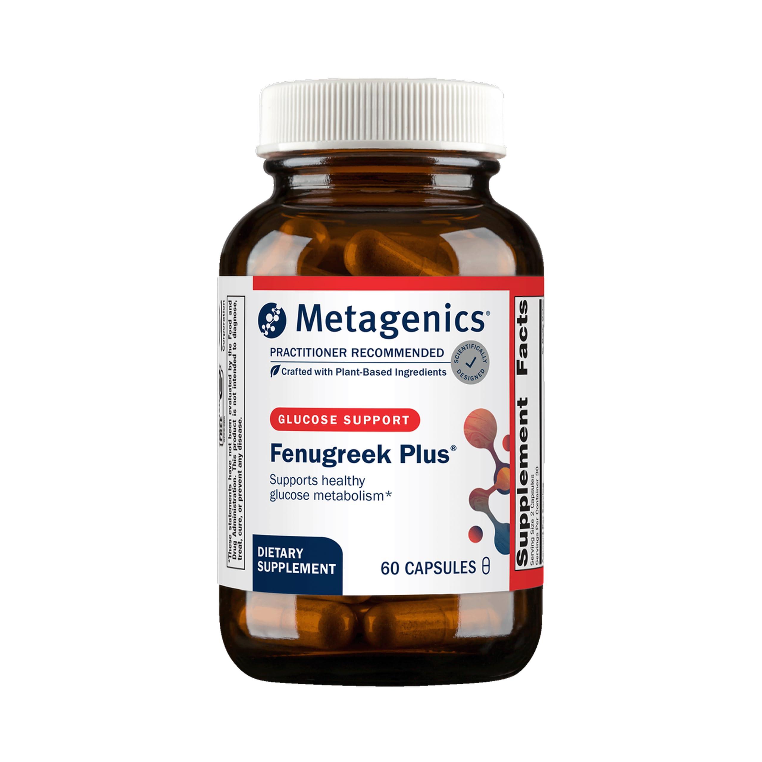 Metagenics Fenugreek Plus Capsules front view with packaging