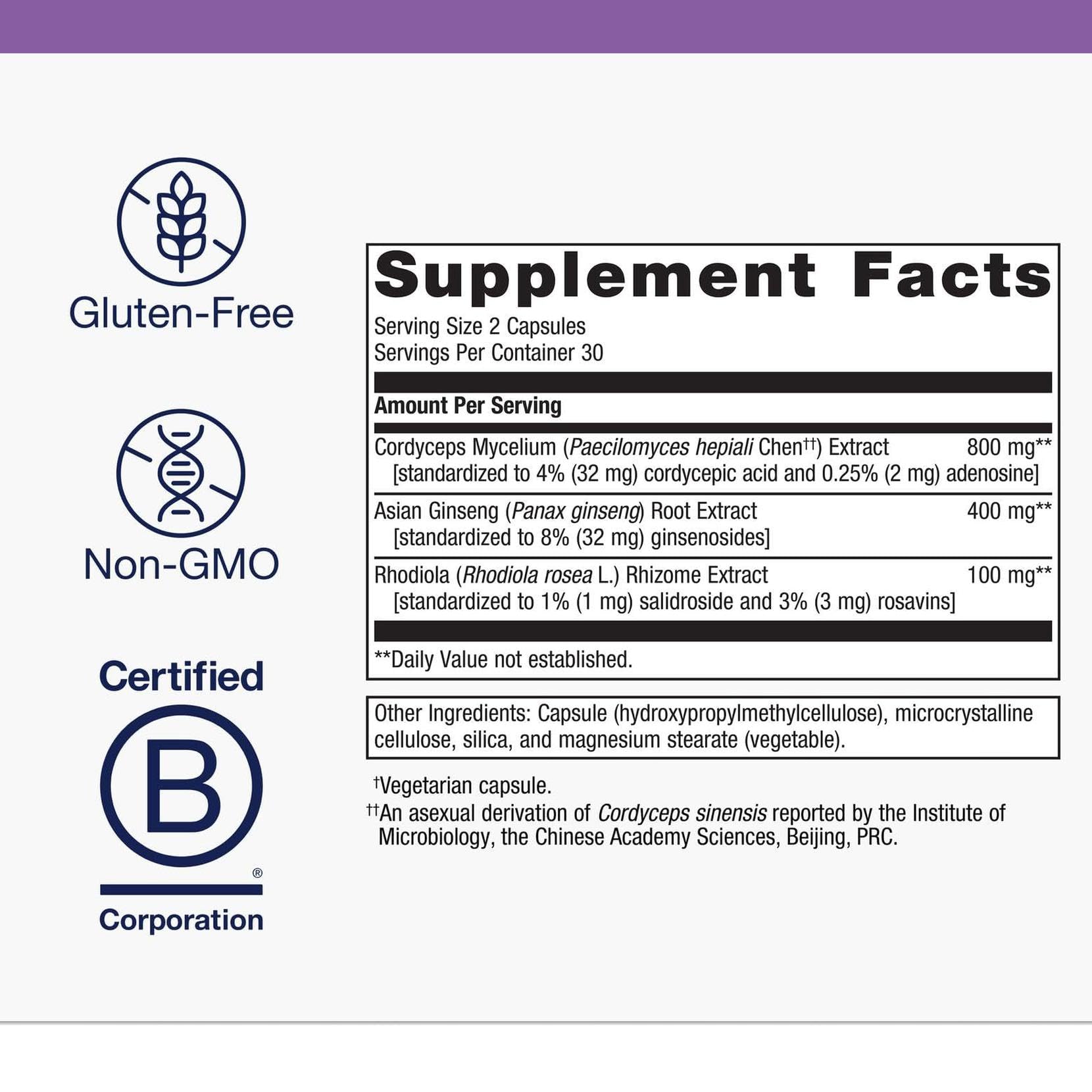 Metagenics Ginseng Adaptogen Stress Support 195g packaging