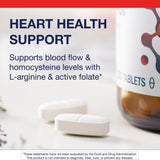 Metagenics L-Arginine Supplement 390g back view with ingredients