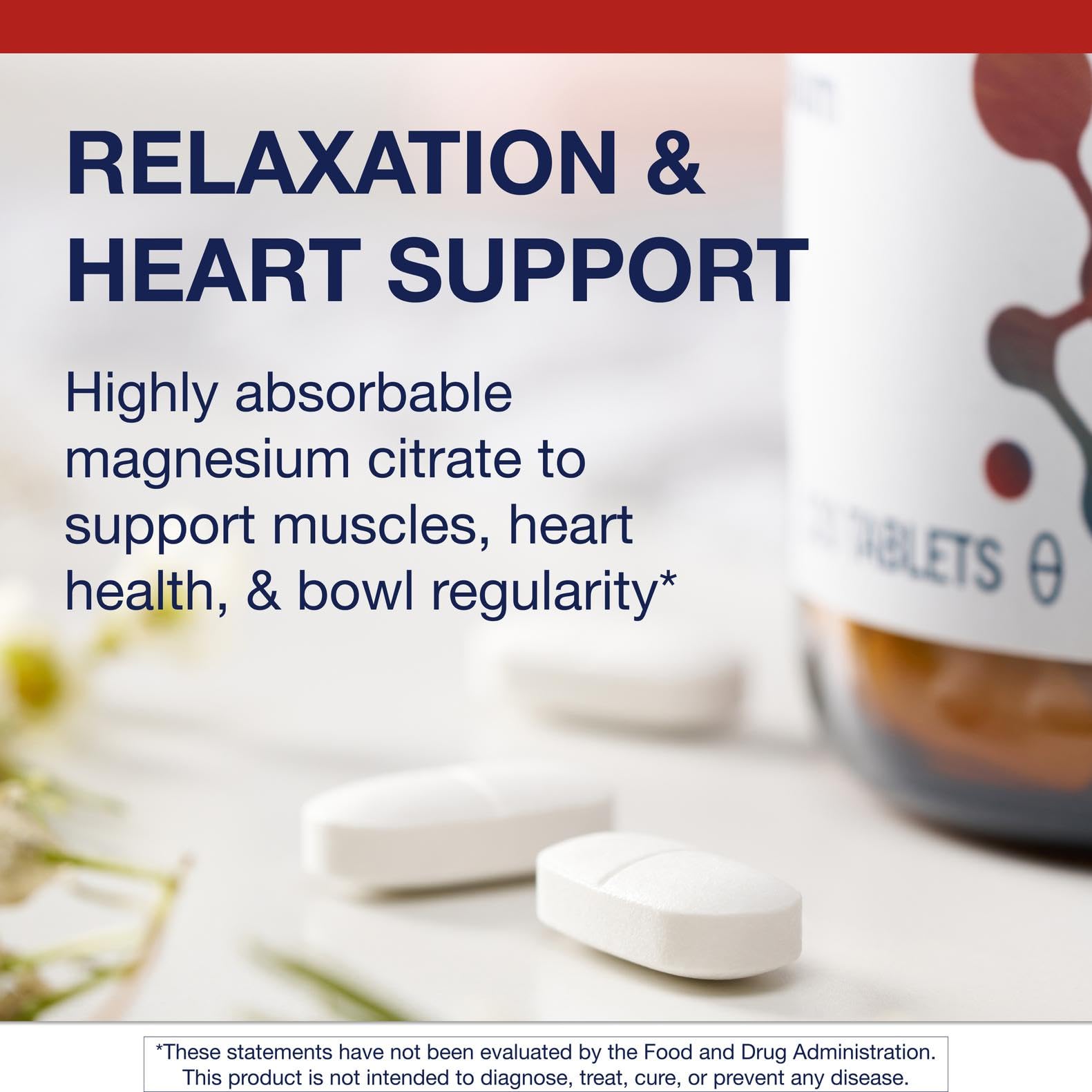 Metagenics Magnesium Citrate 300mg with Calcium 60mg back view