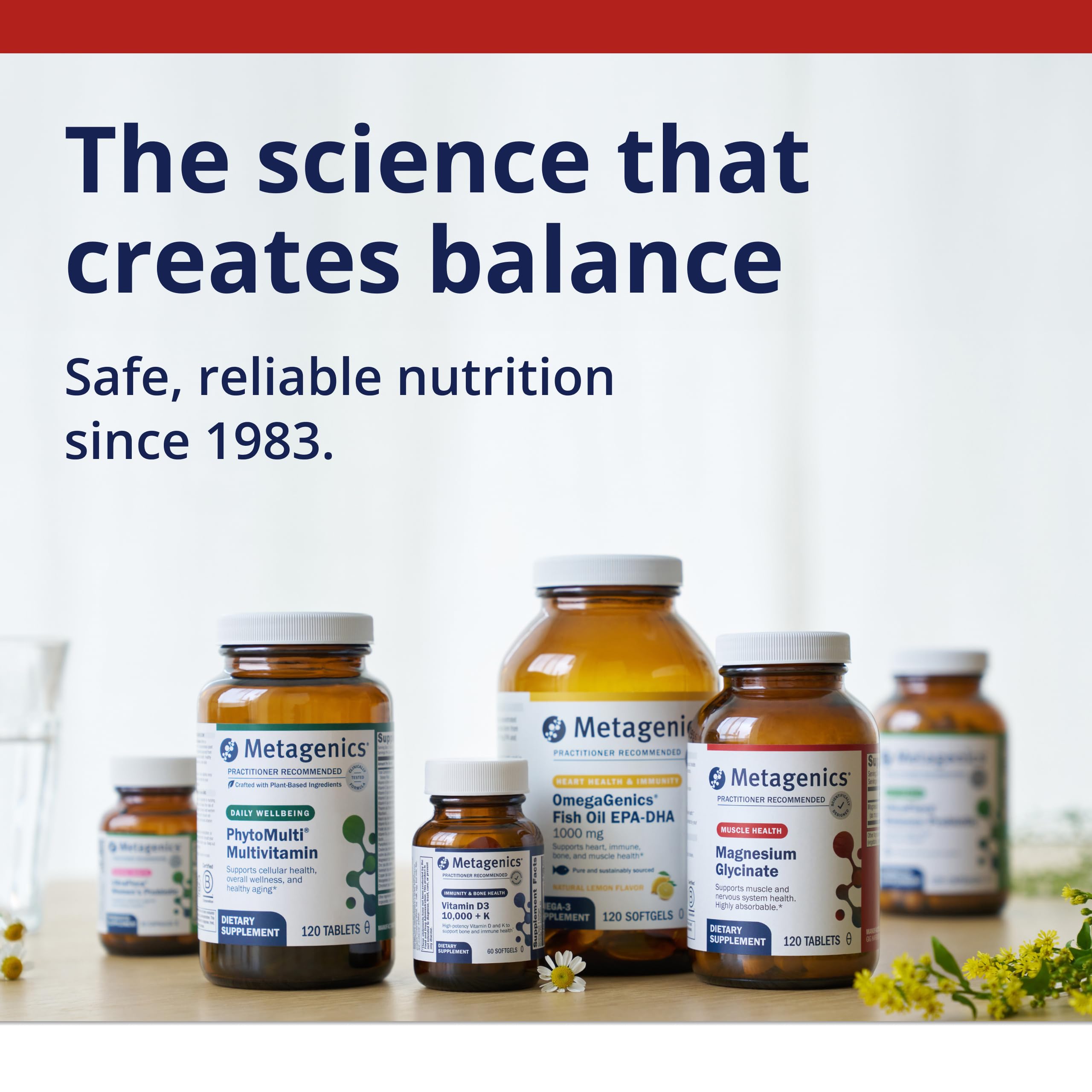 Metagenics Magnesium Glycinate 100mg tablets in a clear container