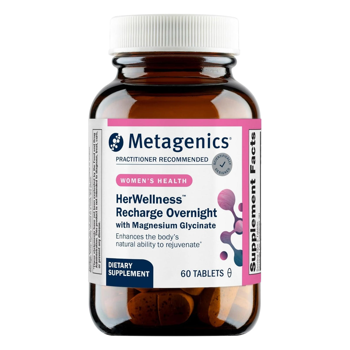 Metagenics Magnesium Glycinate Herbal Blend 181g front view