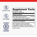 Metagenics Milk Thistle Supplement 56mg with dosage information