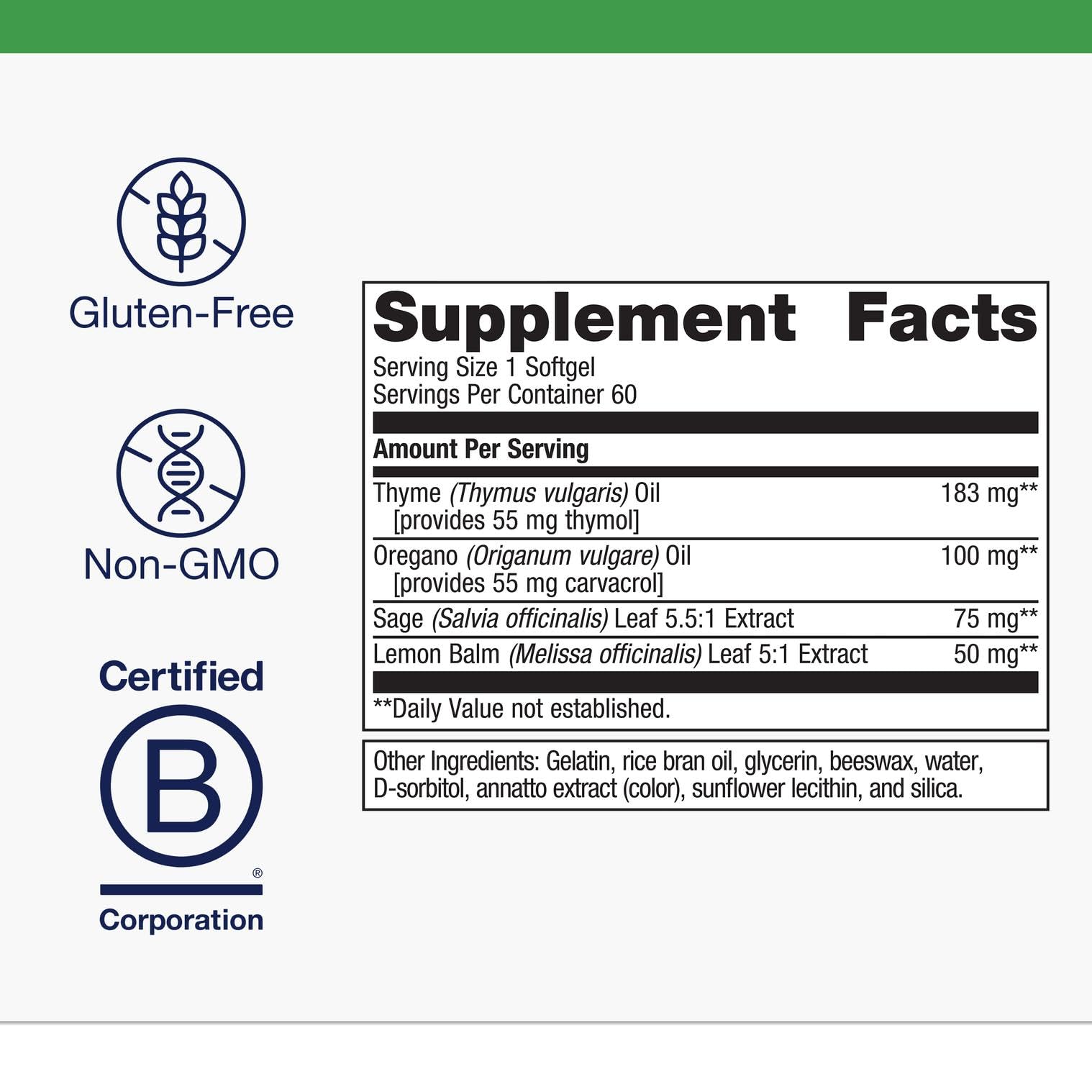 Metagenics Multi-Enzymes ingredients list on packaging