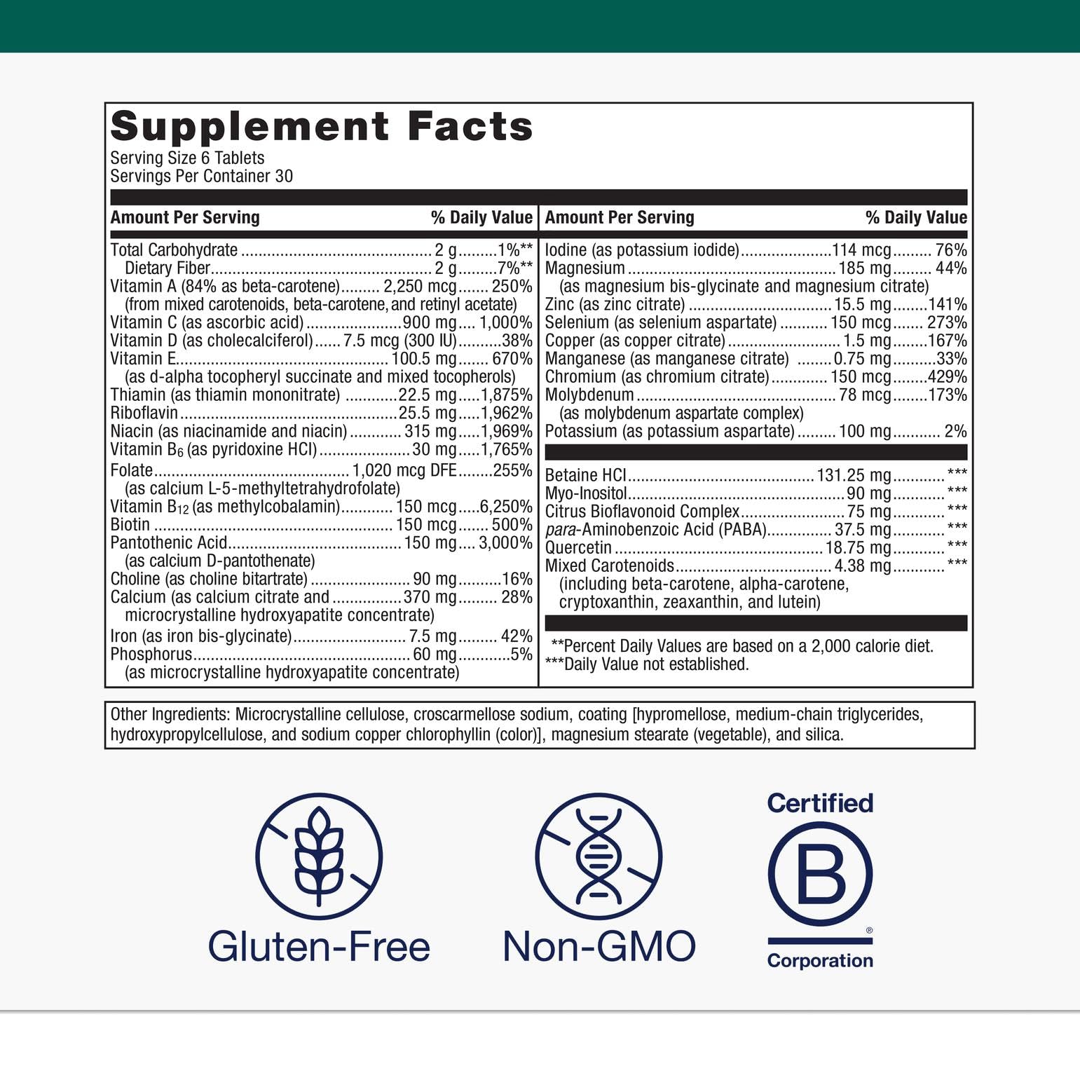 Metagenics Multivitamin with Iron 82g packaging