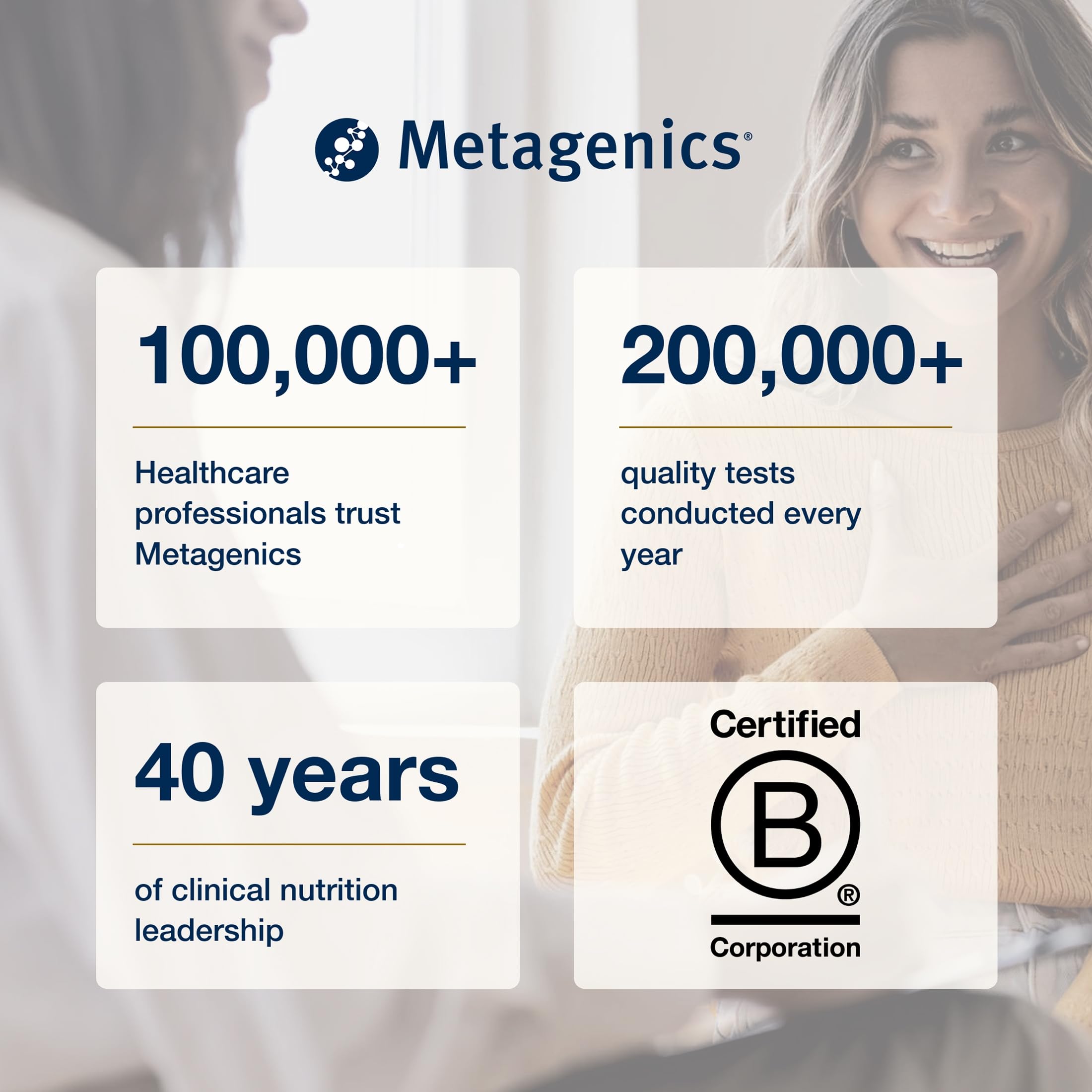 Metagenics MyoCalm Plus 60 Tablets with a glass of water