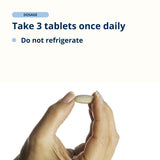 Metagenics MyoCalm Plus tablets in hand