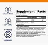 Metagenics Odourless Garlic Tablets back view with ingredient list