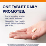 Metagenics Odourless Garlic Tablets side view with dosage details