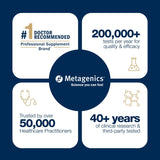 Metagenics Omega-3 EPA DHA 1000mg Softgels on a wooden surface