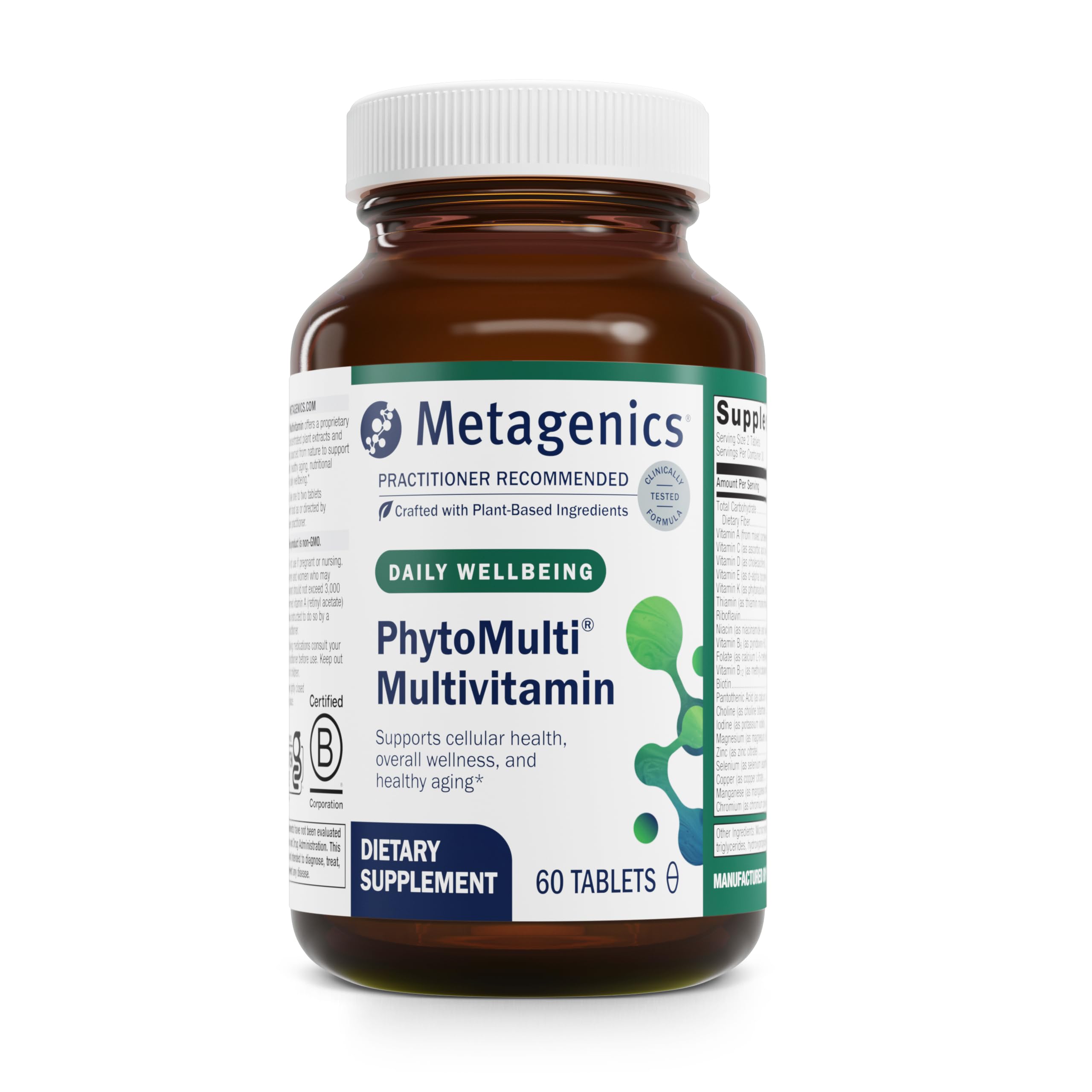 Metagenics PhytoMulti Multivitamin without Iron 60 Tablets front view