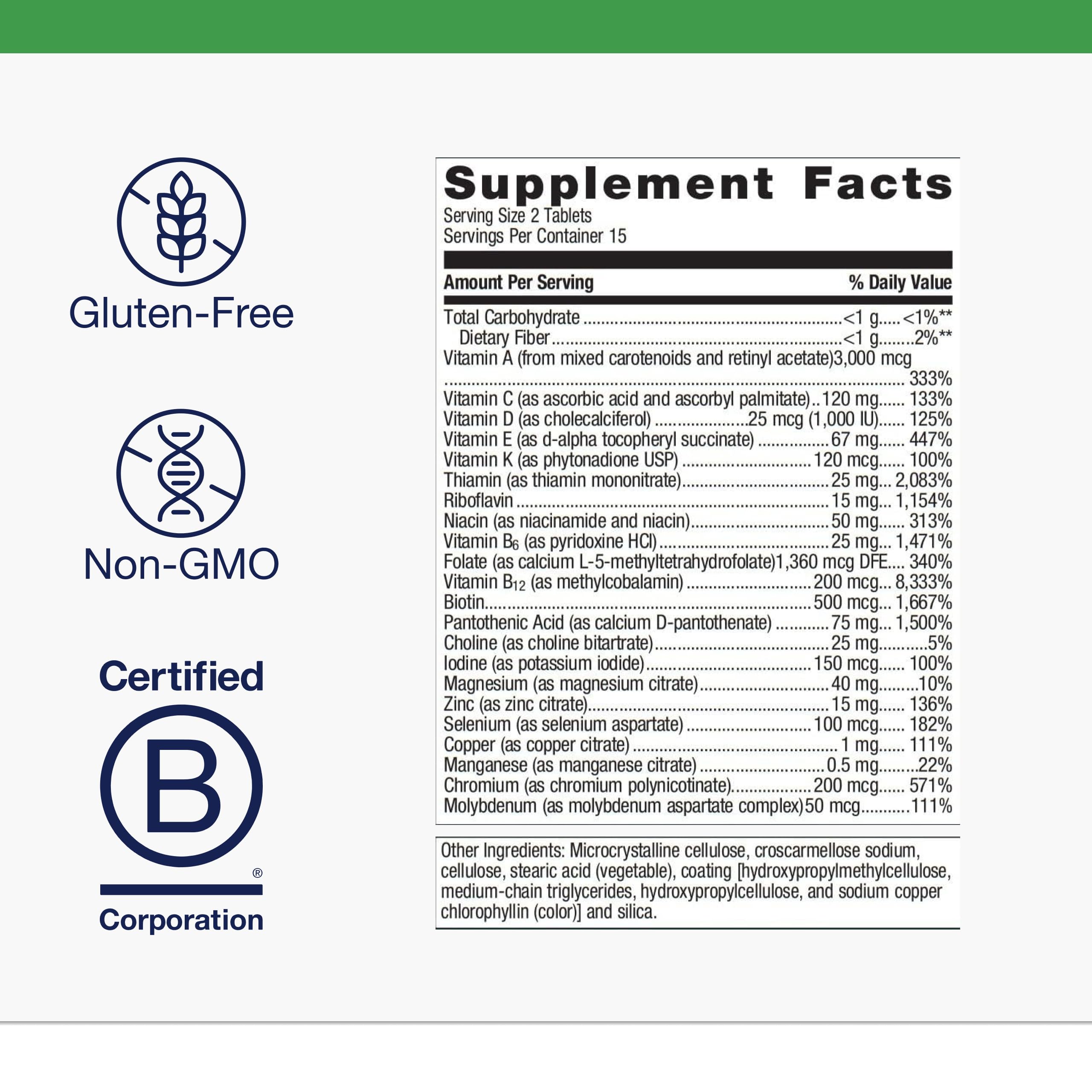 Metagenics PhytoMulti Multivitamin Without Iron packaging details