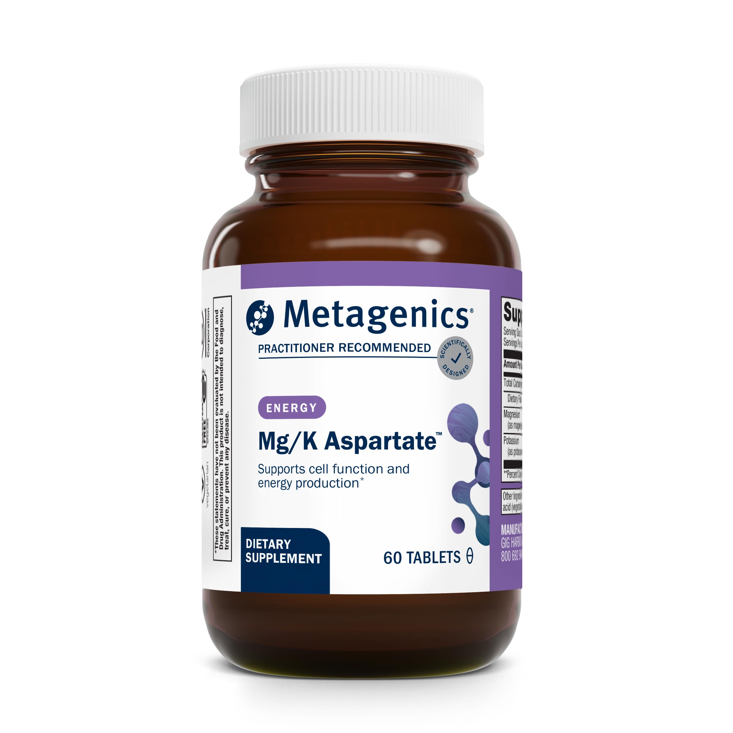Metagenics Potassium Aspartate Supplement 82g front view