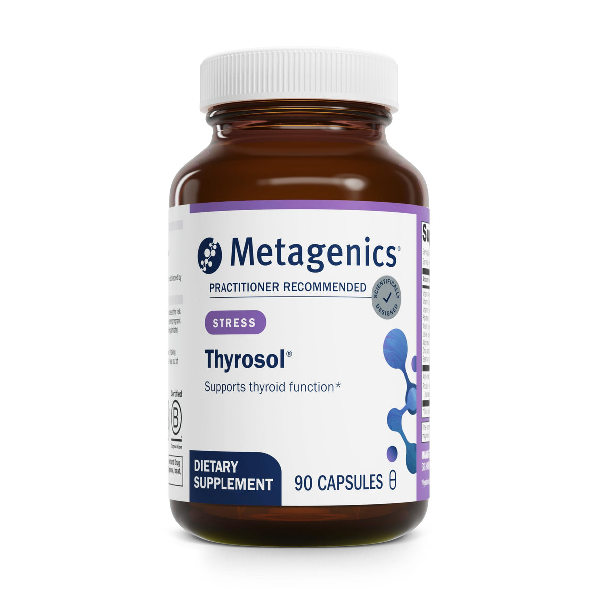 Metagenics Thyroid Extracts 90 Capsules front view