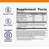 Metagenics Ultra Potent-C® supplement capsules on a wooden table