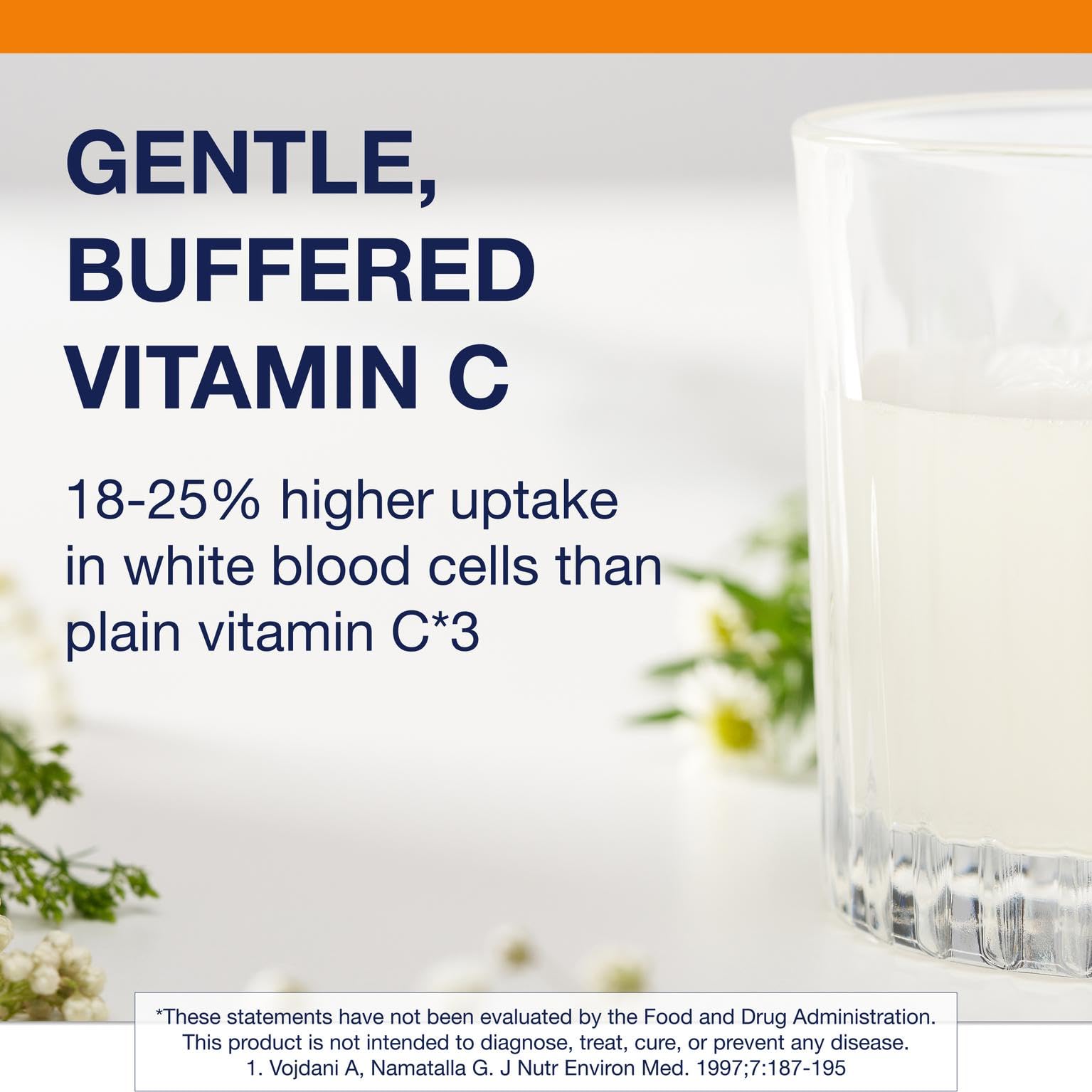 Metagenics Ultra Potent-C® Vitamin C Powder back view with ingredients