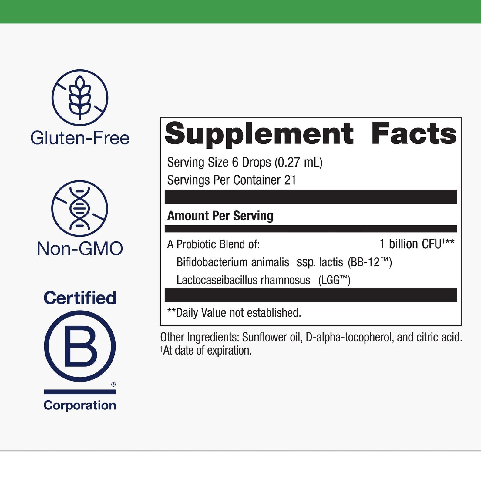 Metagenics UltraFlora Baby Probiotic 50g with dosage instructions