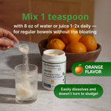 Metagenics UltraFlora Fiber 230g back view with nutritional information