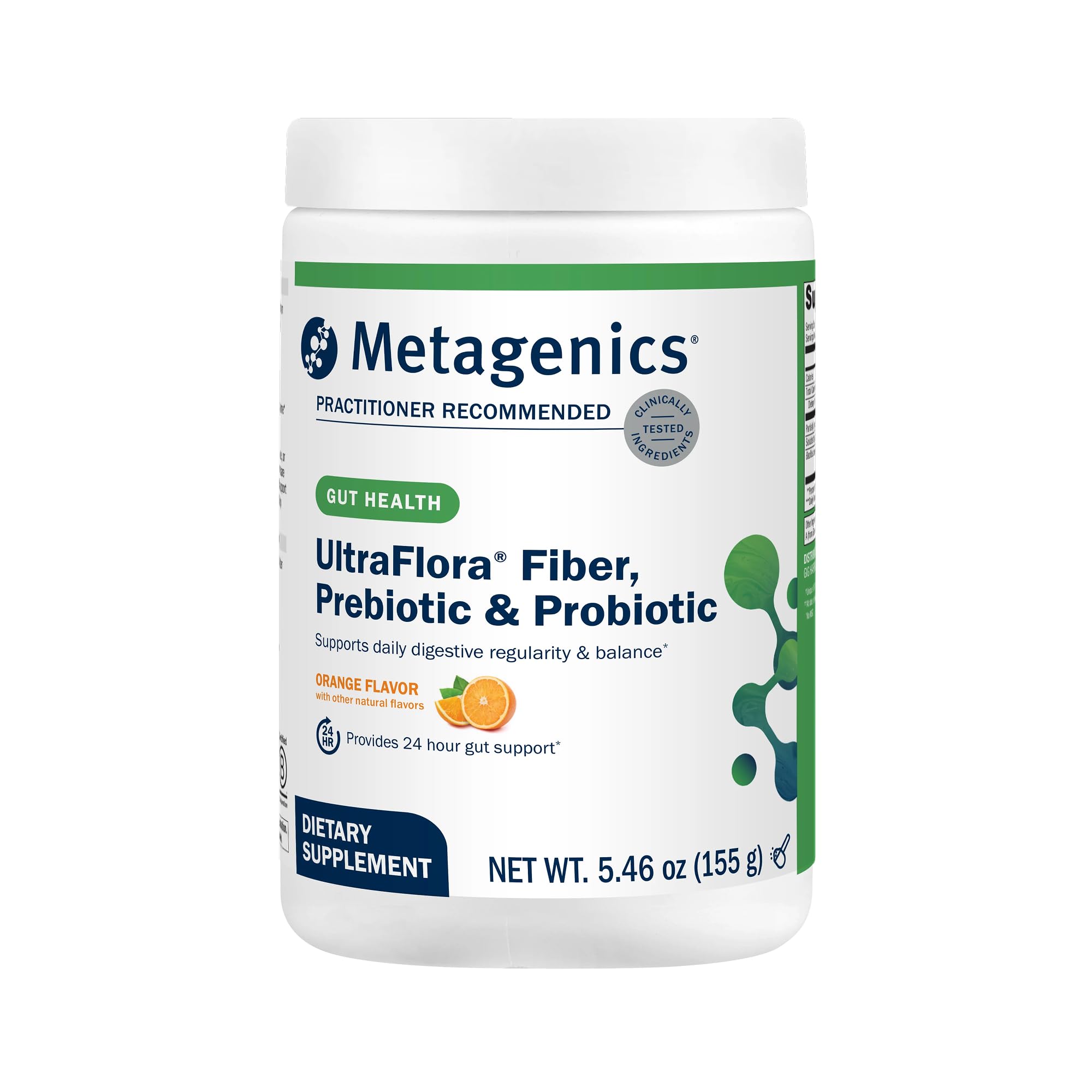 Metagenics UltraFlora Fiber 230g front view with packaging