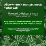 Metagenics UltraFlora Womens Probiotic Capsules on a wooden table