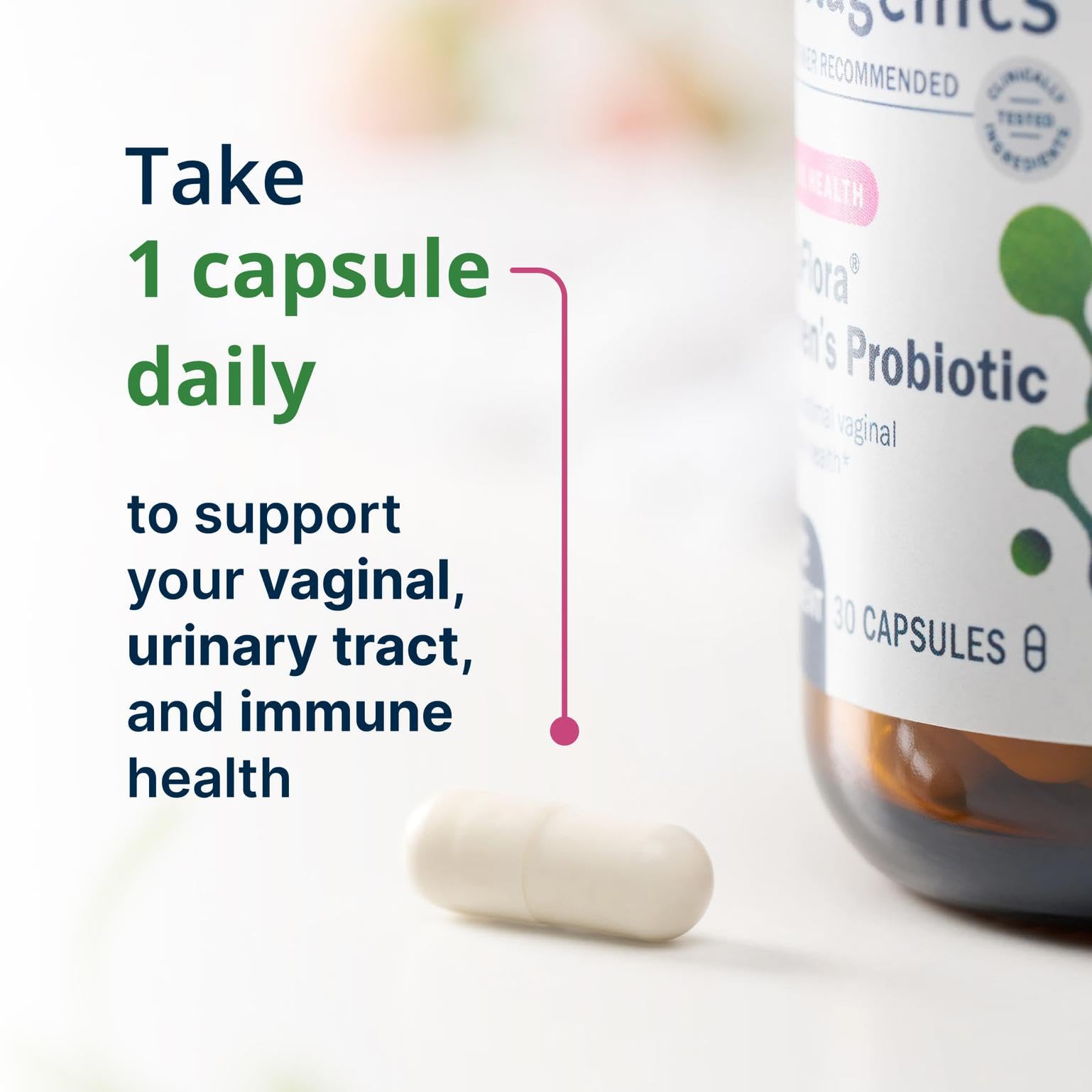 Metagenics UltraFlora Womens Probiotic Capsules packaging details