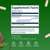 Metagenics UltraFlora Womens Probiotic Capsules with a glass of water