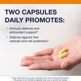 Metagenics Vitamin C Supplement 200mg with Zinc and NAC back view