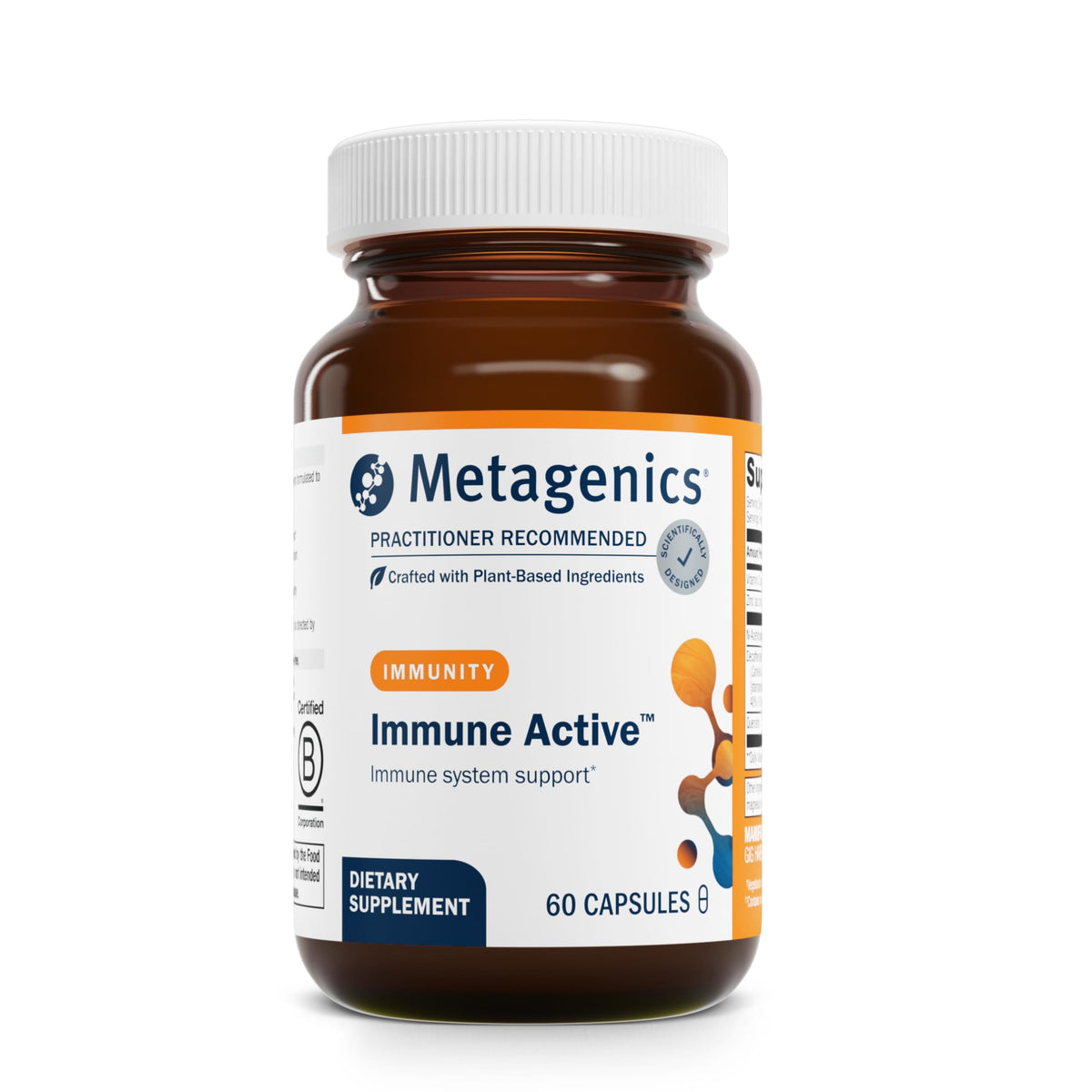 Metagenics Vitamin C Supplement 200mg with Zinc and NAC front view