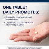 Metagenics Vitamin D3 2000 IU supplement bottle side view