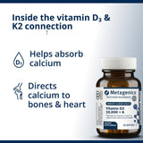 Metagenics Vitamin D3 & K2 Softgels 10,000 IU bottle with softgels