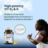 Metagenics Vitamin D3 & K2 Softgels 10,000 IU side view