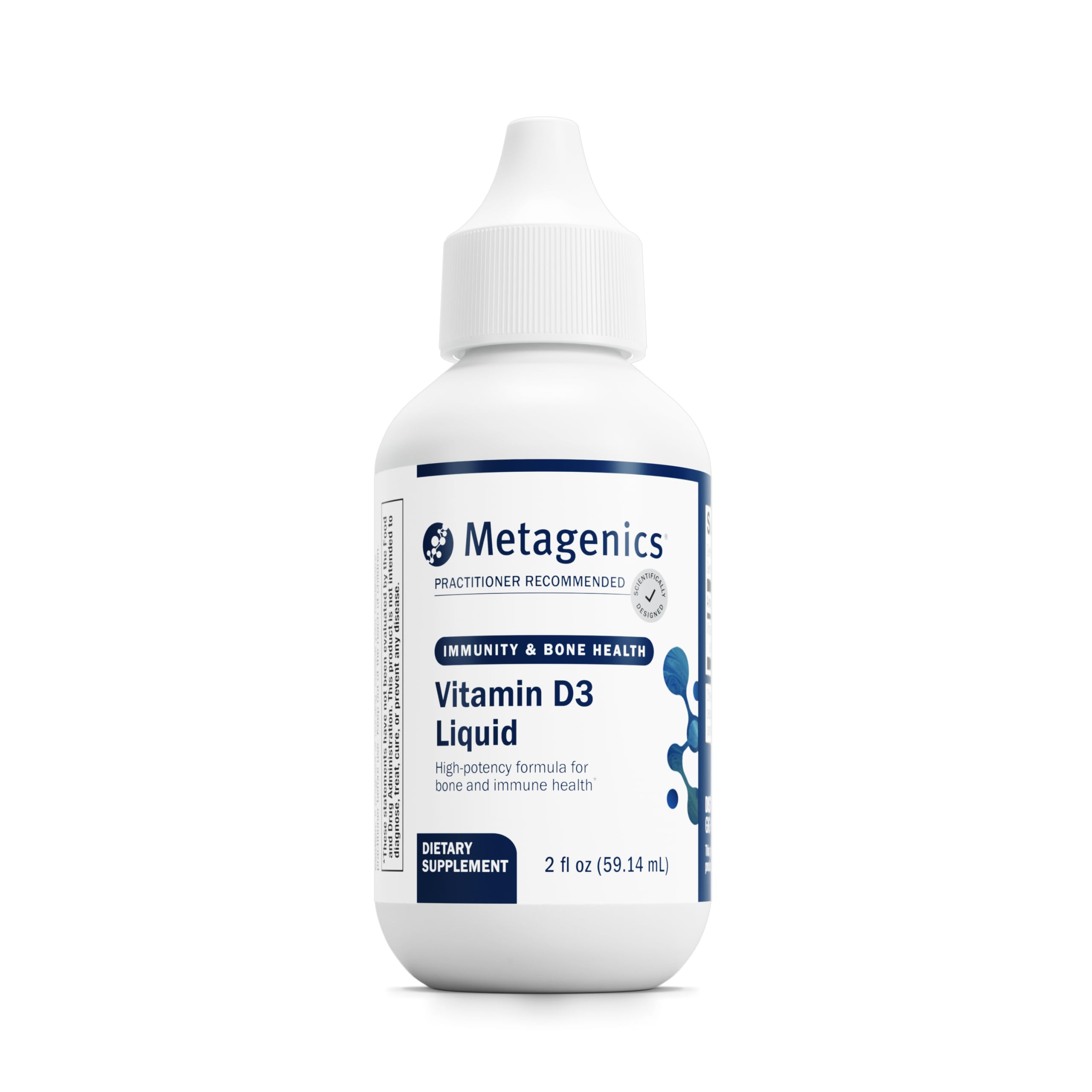 Metagenics Vitamin D3 Liquid Supplement bottle front view