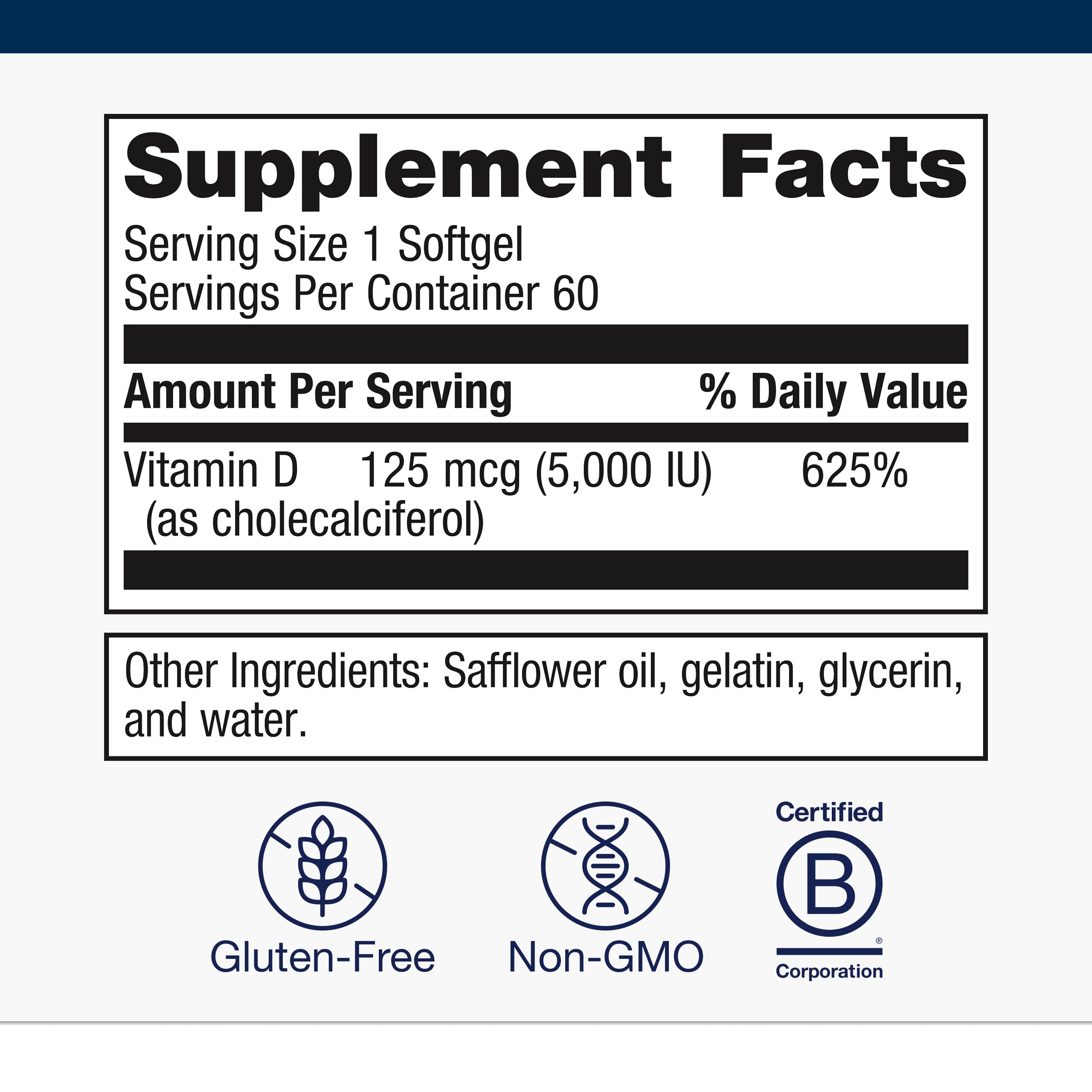 Metagenics Vitamin D3 softgels in hand