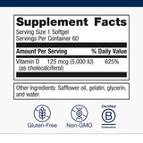 Metagenics Vitamin D3 softgels in hand