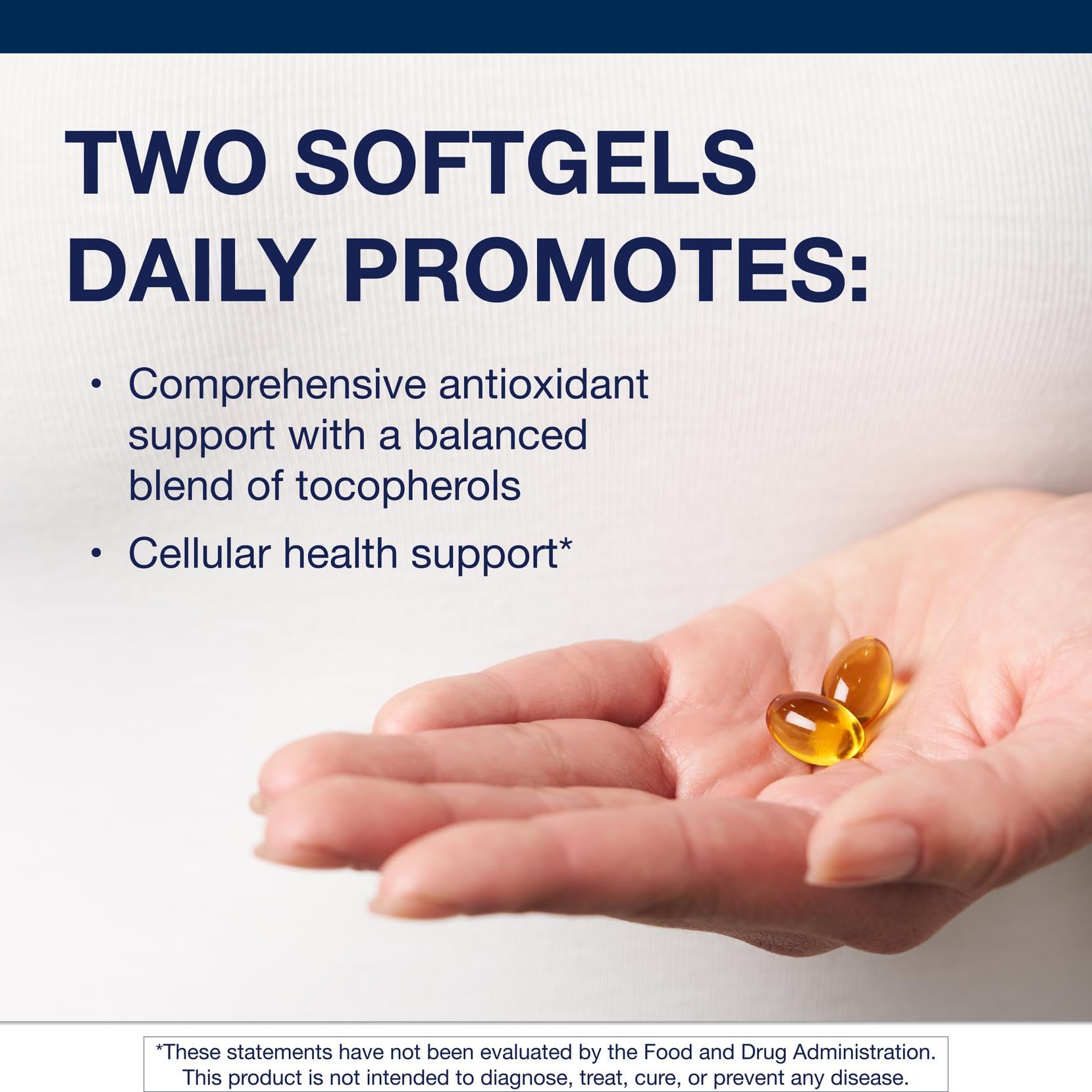 Metagenics Vitamin E Softgels side view showing capsule