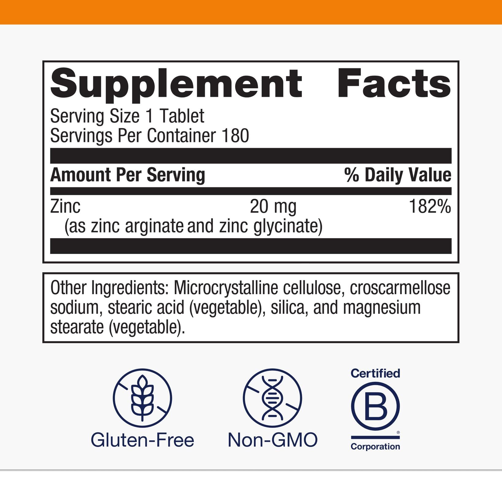 Metagenics Zinc Supplement 27g side view of packaging