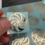 METAL ARTEM metal stickers applied on flat surface