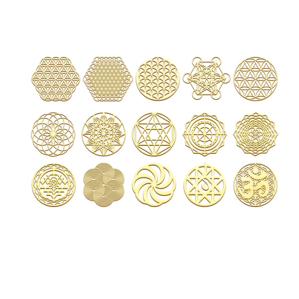 METAL ARTEM metal stickers flower of life design front view